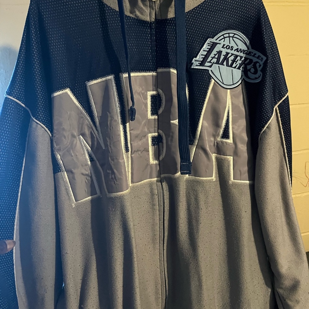 NBA Los Angeles Lakers Black and Gray Jacket